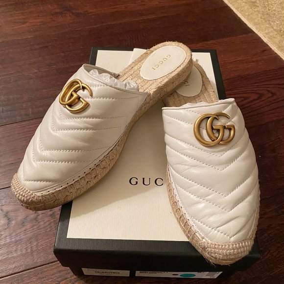 Gucci Shoes - Gucci White Espadrilles